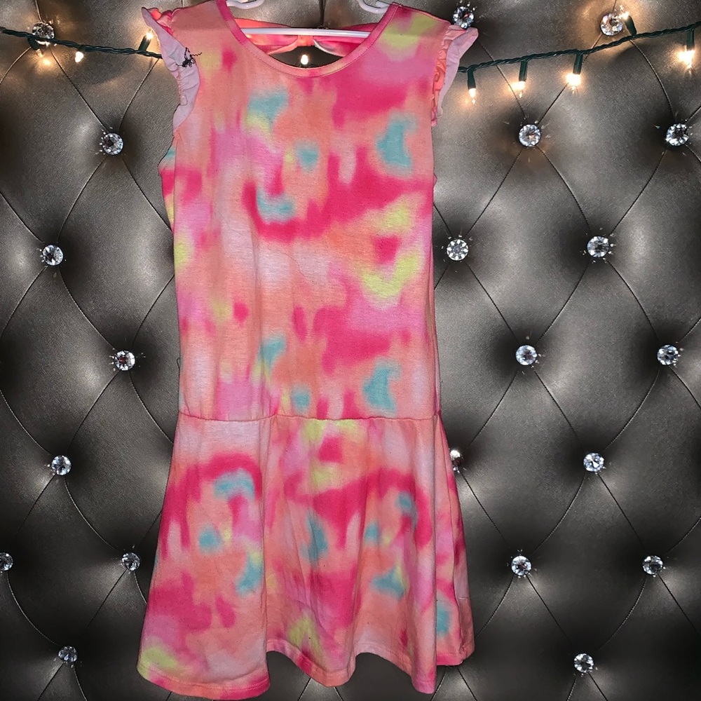 Multicolor tie-dye dress